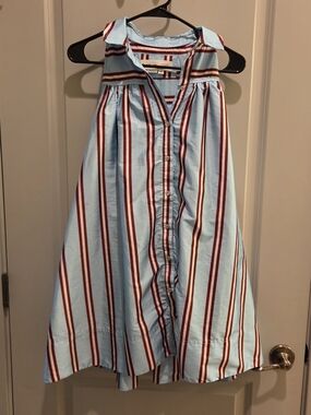 Pernille Rosenkilde For Anthropologie Striped Button-Front Dress